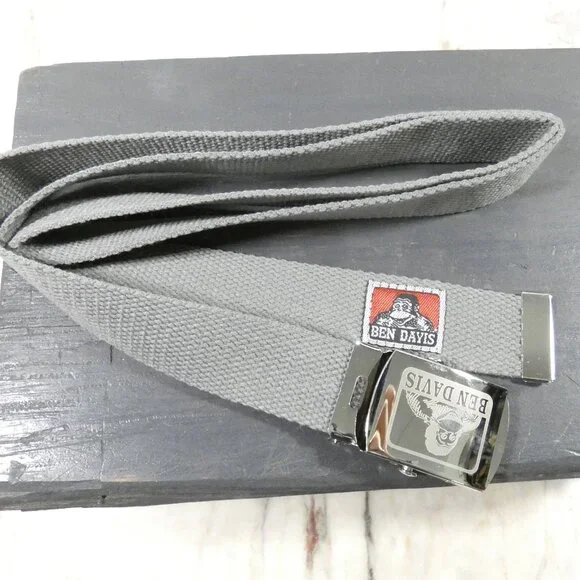 Ben Davis Belt Gray Web 47" at longest point. - Picture 2 of 5